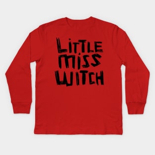 Little Miss Witch For Girl Halloween Kids Long Sleeve T-Shirt